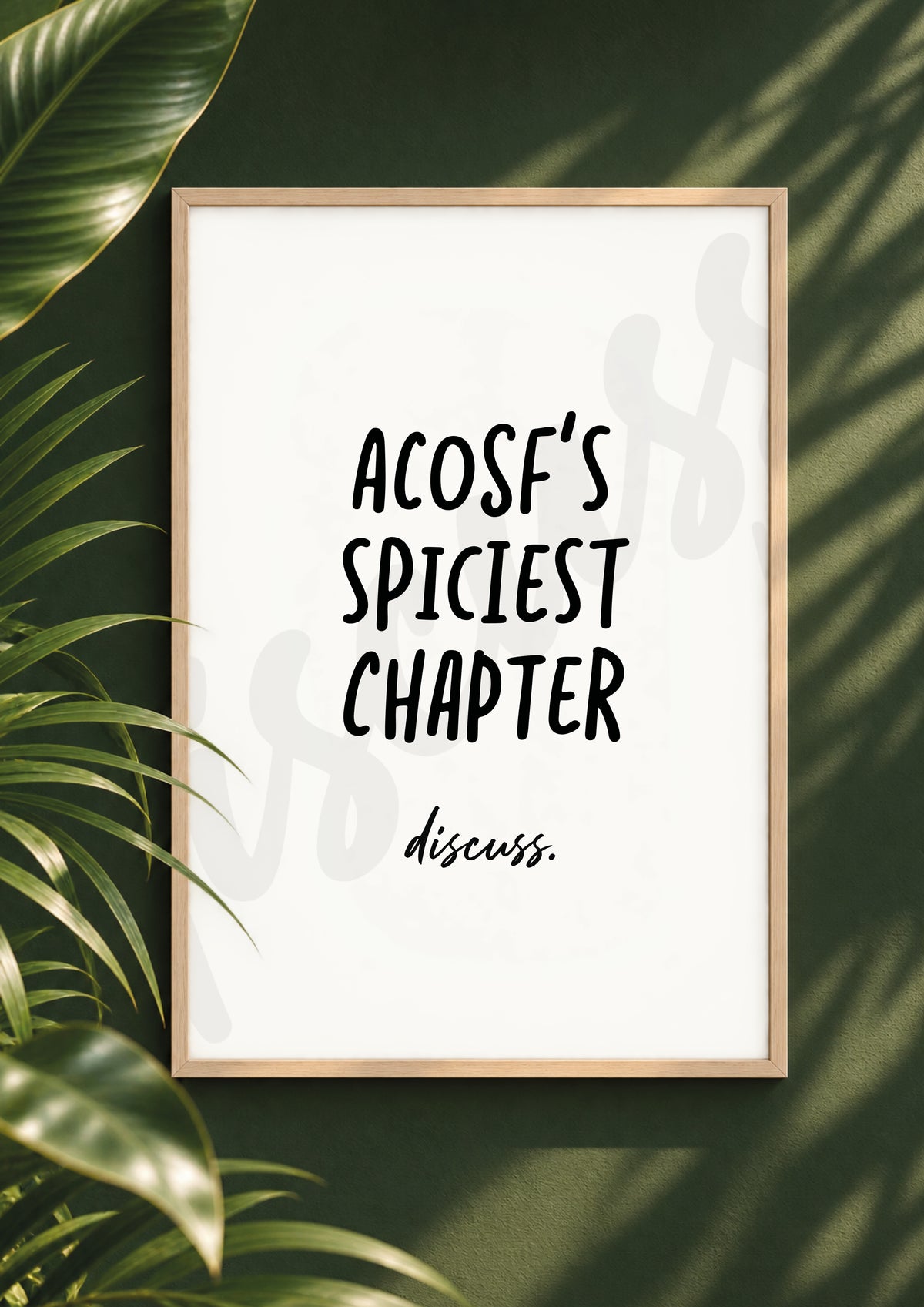 Spiciest Chapter? - A Court Of Silver Flames Inspired Discussion Print (Digital File)