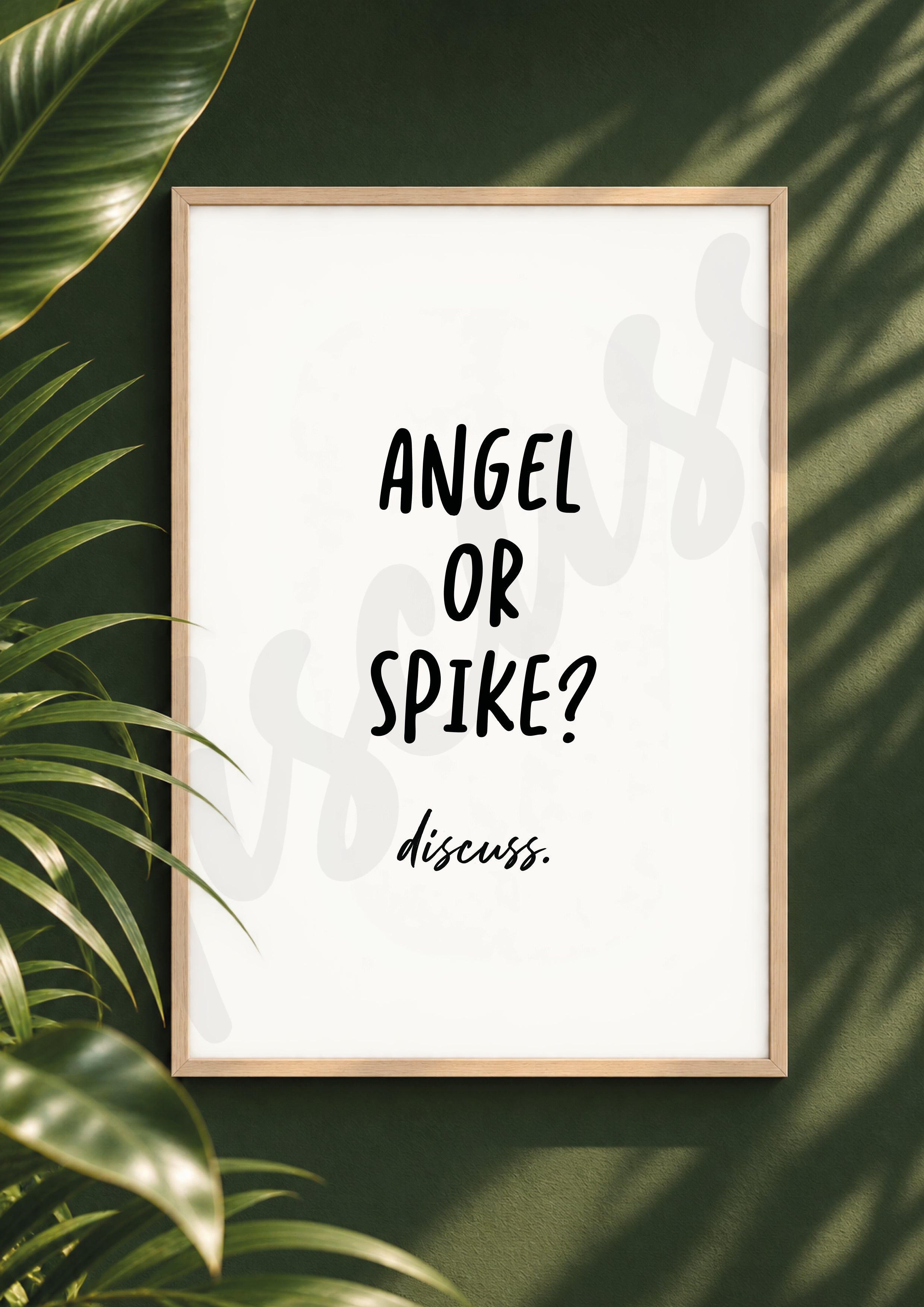 Angel or Spike? - Buffy Inspired Discussion Print (Digital File)