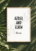 Azriel and Elain - A Court Of Thorns and Roses Inspired Discussion Print (Digital File)