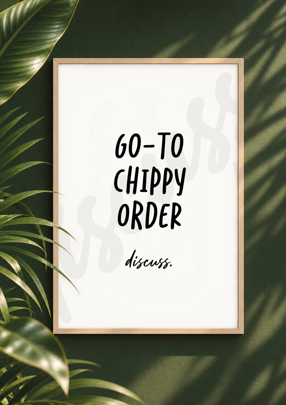 Go-To Chippy Order? - British Food Conversation Starter Print (Digital File)