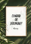 Conrad or Jeremiah? - "The Summer I Turned Pretty" Inspired Discussion Print (Digital File)