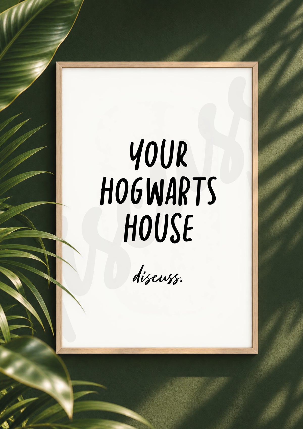 Your Hogwarts House? - Harry Potter Conversation Starter Digital Print & Wall Art (Digital File)