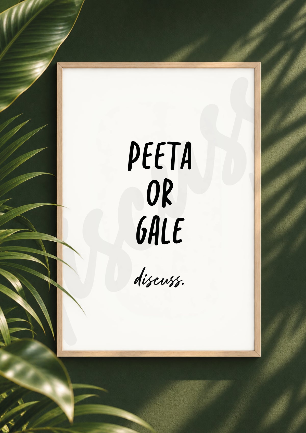 Peeta Or Gale? - The Hunger Games Inspired Discussion Print (Digital File)