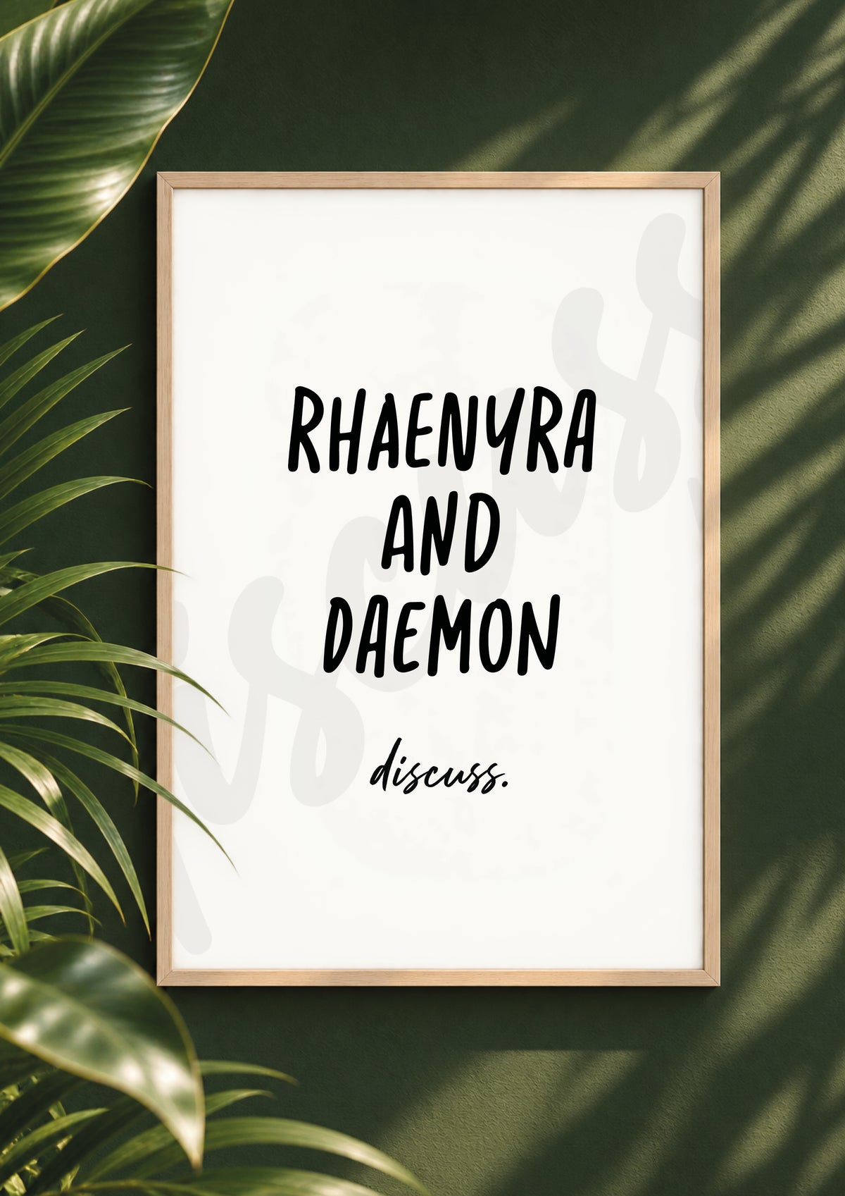 Rhaenyra & Daemon - House of the Dragon Discussion Print (Digital File)