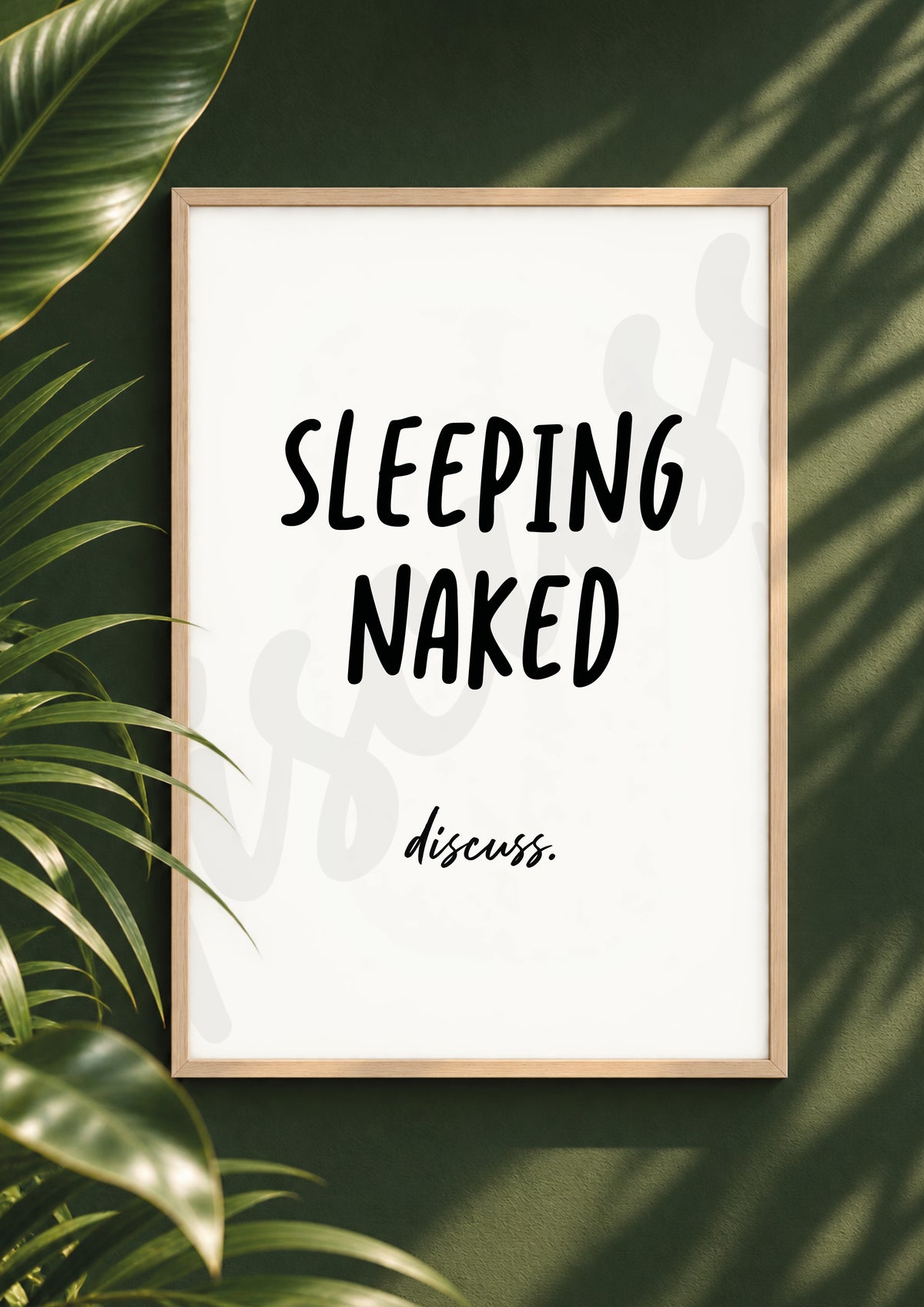 Sleeping Naked - Funny Everyday Debate Prompt Digital Print & Wall Art (Digital File)