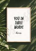 You In Three Words - Meaningful Conversation Digital Print & Wall Art (Digital File)