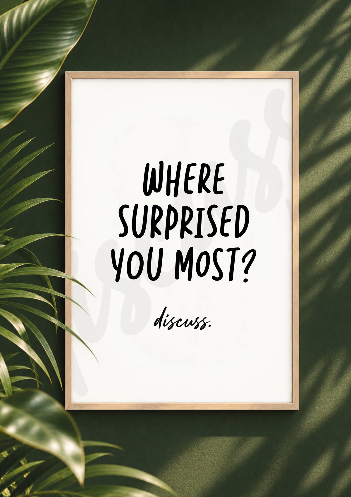 Where Surprised You Most? - Travel Conversation Digital Print & Wall Art (Digital File)