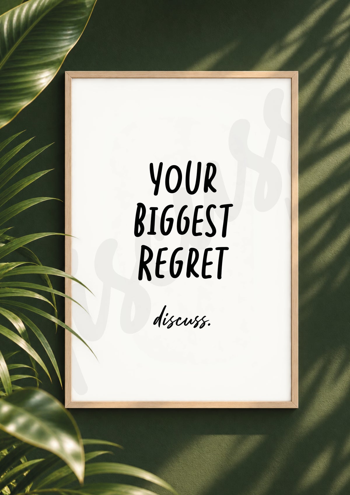 Your Biggest Regret? – Deep Conversation Starter Print (Digital File)